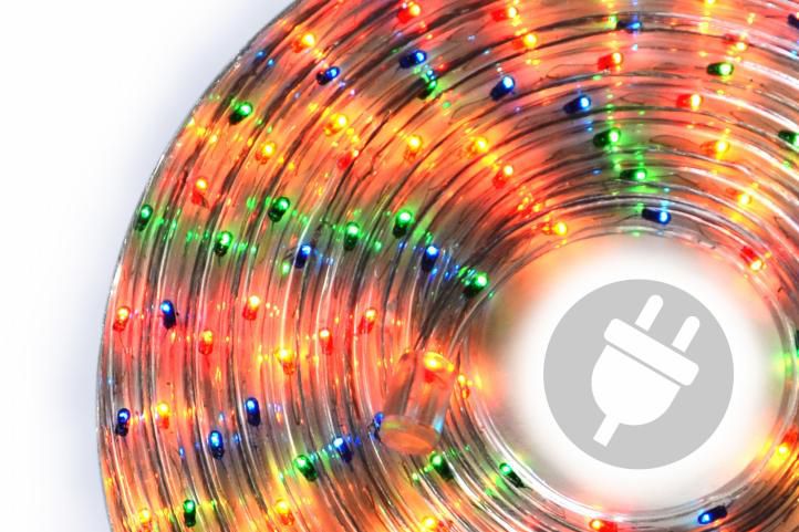 Svetelný kábel - 720 minižiaroviek, 20 m, farebný