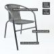 Záhradná bistro stolička, stohovateľná, sivá