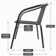 Záhradná bistro stolička, stohovateľná, sivá
