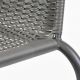 Záhradná bistro stolička, stohovateľná, sivá
