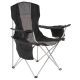 Skladacia kempingová stolička XL s chladiacou taškou, čierna