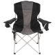 Skladacia kempingová stolička XL s chladiacou taškou, čierna