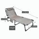 Skladacie lehátko, sivé, 189,5 x 58,5 x 33,5 cm