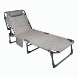 Skladacie lehátko, sivé, 189,5 x 58,5 x 33,5 cm