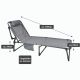 Skladacie lehátko s vankúšom, sivé, 189 x 63 x 34 cm