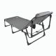 Skladacie lehátko s vankúšom, sivé, 189 x 63 x 34 cm