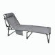 Skladacie lehátko s vankúšom, sivé, 189 x 63 x 34 cm