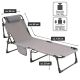 Skladacie lehátko, sivé, polyester, 182 x 60 x 30 cm
