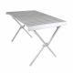 Kempingový stôl s taškou, hliník, sivý,108 x 71 x 72 cm