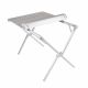 Kempingový stôl s taškou, hliník, sivý,108 x 71 x 72 cm