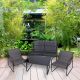 Záhradný set Astoria,4dielny set s oceľovou konštrukciou,