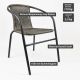 Záhradná  bistro stolička, stohovateľná, tmavosivá