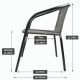 Záhradná  bistro stolička, stohovateľná, tmavosivá