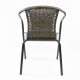 Záhradná  bistro stolička, stohovateľná, tmavosivá