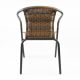 Záhradná bistro stolička, stohovateľná, hnedá