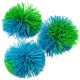 Fuzzy míčky, 7 cm, zelená / modrá, 5 ks