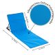 Nastaviteľná plážová podložka s operadlom, modrá, 2 ks