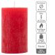 Červená parafínová sviečka rustikálna 11,5 cm, 40h, sada 6kk