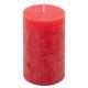 Červená parafínová sviečka rustikálna 11,5 cm, 40h, sada 6kk