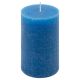 Modrá parafínová sviečka rustikálna 11,5 cm, 40 h, sada 12ks