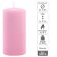 Sada stĺpových sviečok, 15 cm, Ø 7,5 cm, ružová, 2 ks