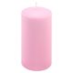 Sada stĺpových sviečok, 15 cm, Ø 7,5 cm, ružová, 2 ks