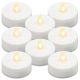 Sada batériových čajových sviečok s časovačom, biela, 8 ks