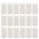 Sada stĺpových sviečok, 11,5 cm, Ø 6 cm, biela, 18 ks