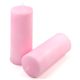 Sada stĺpových sviečok, 20 cm, Ø 7,5 cm, ružová, 2 ks