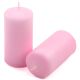 Ružová parafínová sviečka 10 cm, 20 h horenia, sada 8 ks