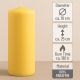 Sada stĺpových sviečok, 25 cm, Ø 10 cm, žltá, 2 ks