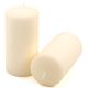 Sada stĺpových sviečok, 15 cm, Ø 7,5 cm, krémová, 6 ks