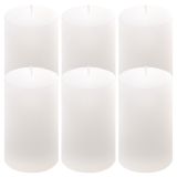 Biela parafínová sviečka v rustikálnom štýle, 11,5 cm, 40 h