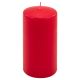 Sada stĺpových sviečok, 15 cm, Ø 7,5 cm, červená, 6 ks