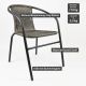 Sada záhradných stoličiek, stohovateľná, tmavosivá, 4 ks