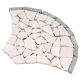 Mozaika z prírodného kameňa, vejár, béžová, 0,98 m2