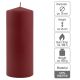 Sada stĺpových sviečok, 25 cm, Ø 10 cm, vínová, 2 ks