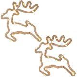 Vianočné dekorácie, sob, 28x29 cm, 20 LED, teplá biela, 2 ks