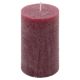 Burgundská parafínová sviečka, rustikálna, 11,5 cm, 12 ks