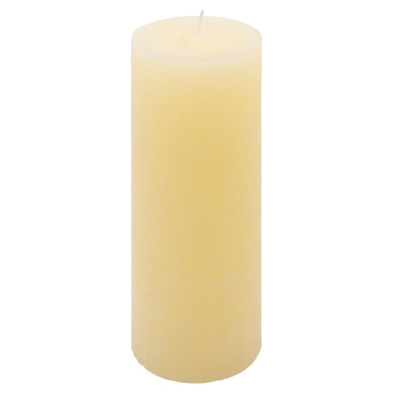 Krémová parafínová sviečka rustikálna 20 cm, 90 h, sada 4 ks