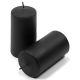 Čierna parafínová sviečka 10 cm, 20 h horenia, sada 8 ks