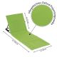 Nastaviteľná plážová podložka s operadlom, zelená, 2 ks
