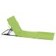 Nastaviteľná plážová podložka s operadlom, zelená, 2 ks