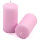Sada stĺpových sviečok, 11,5 cm, Ø 6 cm, ružová, 12 ks