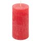 Červená parafínová sviečka, rustikálna, 10 cm, 8 ks