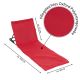 Nastaviteľná plážová podložka s operadlom, červená, 2 ks