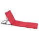 Nastaviteľná plážová podložka s operadlom, červená, 2 ks