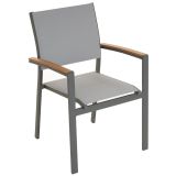 Záhradná stohovateľná stolička antracit,86,5x 57x57,5 cm