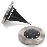 Sada solárnych záhradných vstavaných svietidiel, 8 LED, 12 k