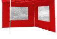 Sada 2 bočných stien pre záhradný stan 3 x 3 m - červená